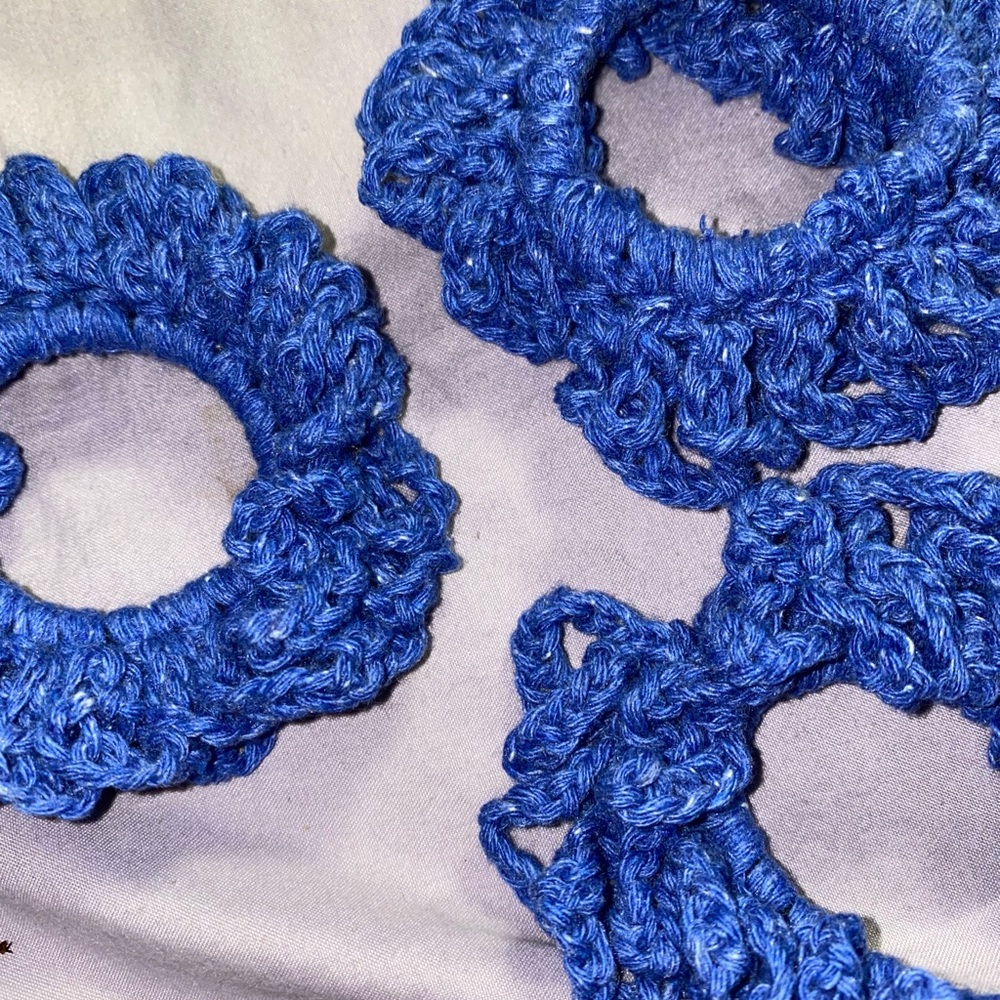 HANDMADE scrunchies- royal blue